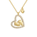Gold-Plated Brass Heart Pendant Necklace styled for independent jewelry boutiques