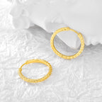 E0049Fashion Minimalist Twisted Braided Earrings for Women Retro gold Small Hoop Earrings