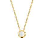 S925 Silver Minimalist Round Necklace With Collarbone Chain Pendant
