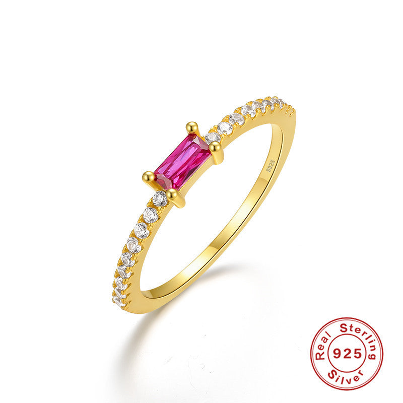 S925Sterling Silver Diamond Ring Simple Diamond Ring Jewelry Hot Selling Proposal Ring