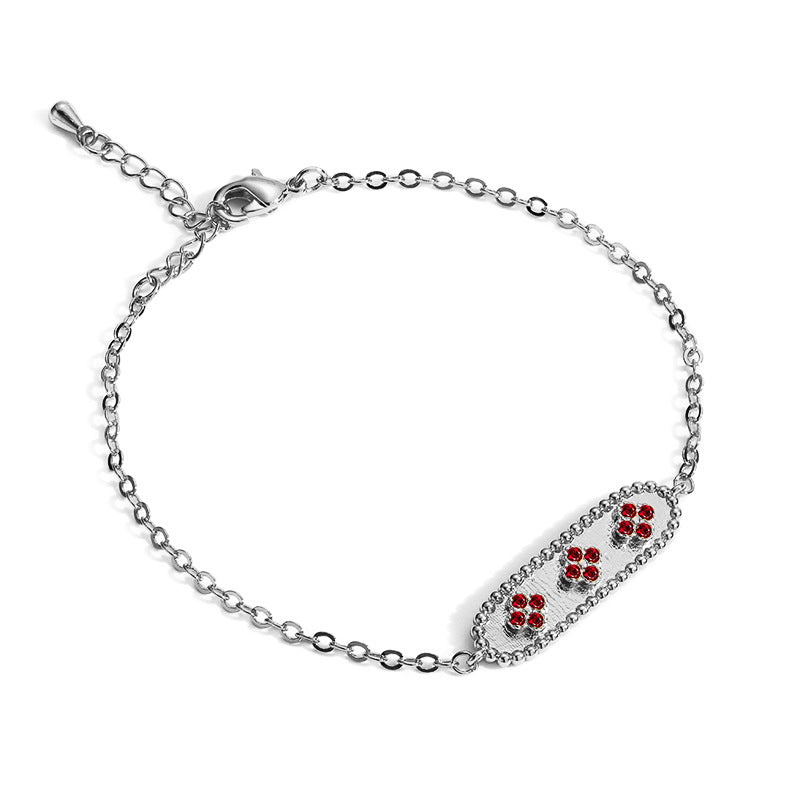 Fashion Retro Best Friend Bracelet for Women Copper Inlaid Zircon Style Jewelry