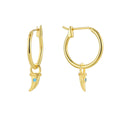 Gold-Plated Brass Vintage-Inspired CZ Earrings styled for independent jewelry boutiques