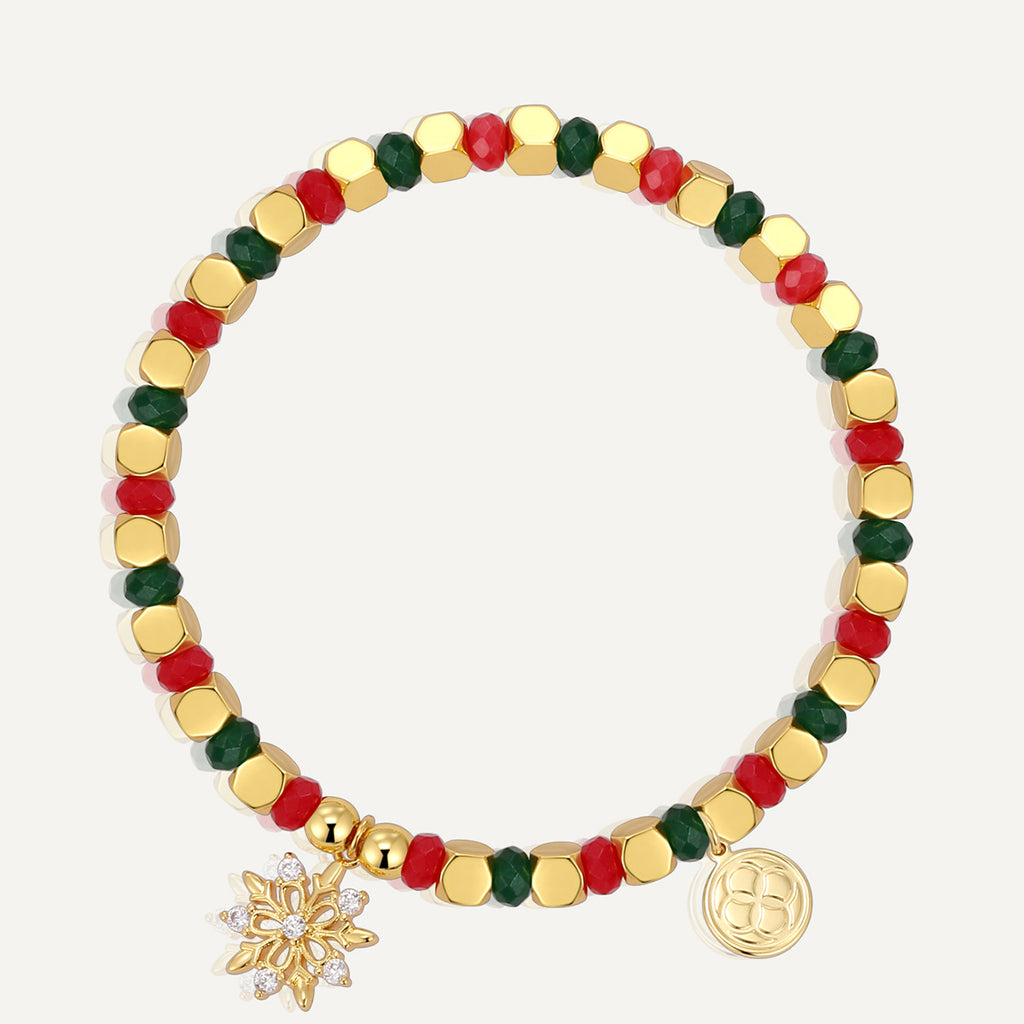 B0335 Casual Snowflake Zircon Pendant Beads Chalcedony Beads