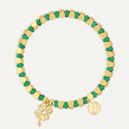 B0254 Fashionable Elegant Four-Leaf Clover Zircon Beaded Design Bracelet for Daily Wear