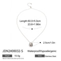 Choker Stainless Steel Necklace in Gold-Plated with Minimalist Detail — alternate product view — jewelry finish and design detail