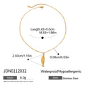 Minimalist 18K Gold-Tone Stainless Steel Pendant Necklace featuring minimalist and a gold-tone finish