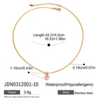 2H Colorful Rope Necklace Collarbone Chain Stainless Steel Jewelry Non-Fading