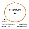 Cuban Link Stainless Steel Gold-Plated Necklace — alternate angle — jewelry finish and design detail