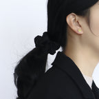 E0071 Simple Geometric Round Earrings for Women, Copper Gold-Plated with Inlaid Diamonds, Trendy Export Jewelry