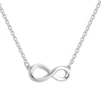 Two Tone Infinity Necklace For Women Copper Gold Silver Pendant