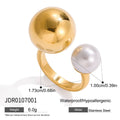 Stainless Steel Imitation Pearl Ring — jewelry construction