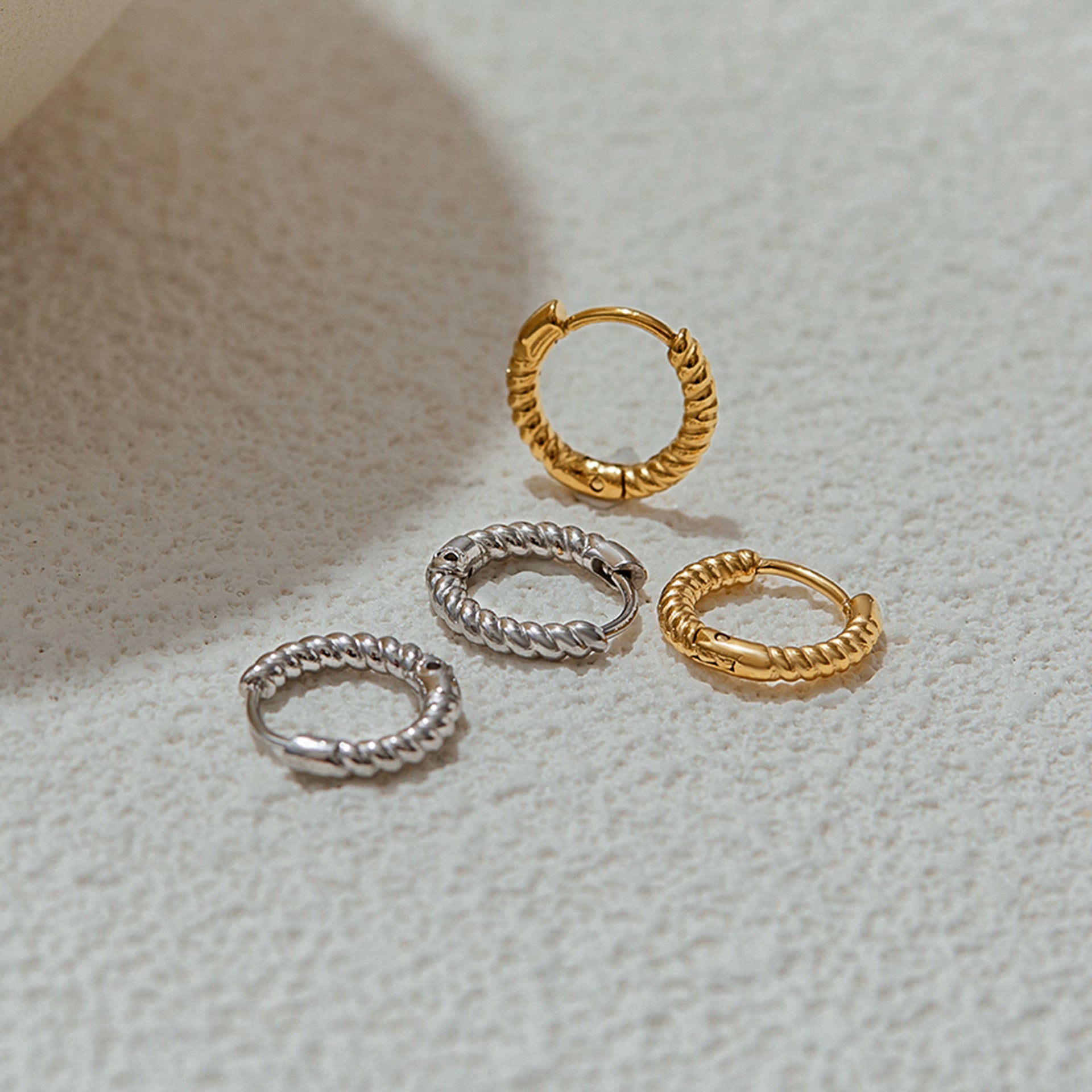 Stainless Steel Circle Earrings Ear Jewelry Stud Design Accessories