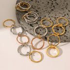 Stainless Steel Layered Plain Band Rings Personality Item rings