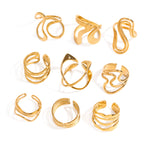 Exaggerated Irregular Stainless Steel Ring rings Female
