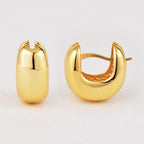 E0613 Personalized Fashion Design Sense Round and Wide U Simple Smooth Surface Earrings for Women