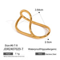 Organic Shape Gold-Tone Stainless Steel Ring with gold-tone stainless steel construction