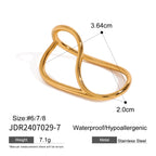 Stainless Steel Double Finger Ring Women Irregular Product Rings