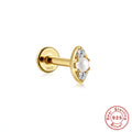 Butterfly Pearl and Cubic Zirconia 925 Sterling Silver Ear Cuff — fastening detail — alternate angle 2 — jewelry finish and design detail