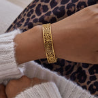 2H Open Bracelet Non-Fading Vintage Bracelet Stainless Steel Jewelry for Women