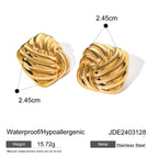 Stainless Steel gold Earrings Zircon Earrings Jewelry18k Ornament