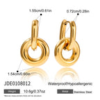 Double Hoop Earrings Ear Buckle Non-Fading Ear Accessories Stainless Steel Jewelry for Women