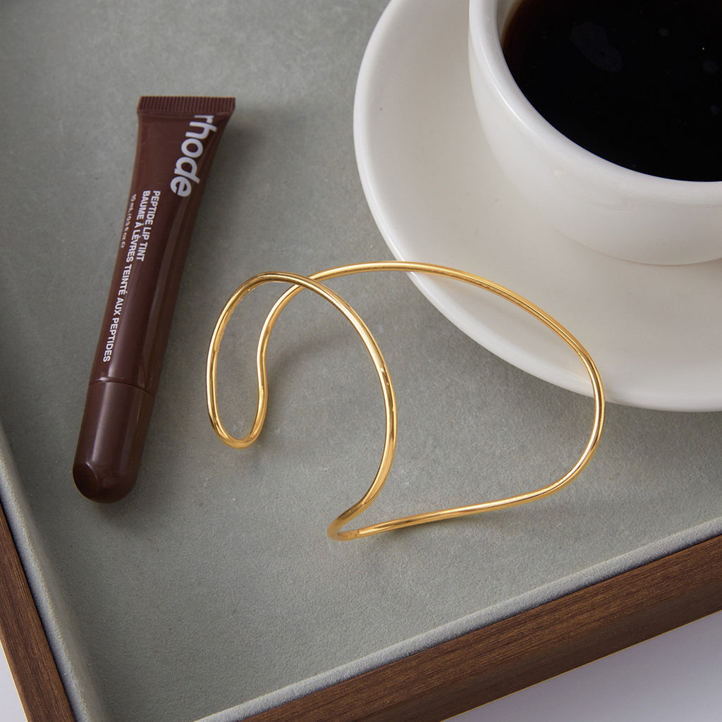 gold Bracelet Non-Fading Stainless Steel Jewelry Line Open Bracelet Accessories