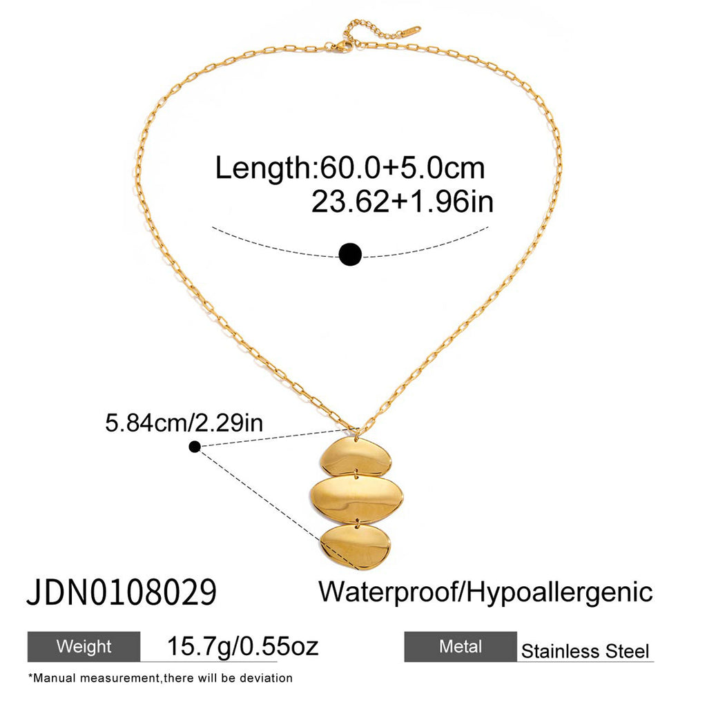 2H Irregular Pendant Earrings Necklace Non-Fading Ear Jewelry Stainless Steel Accessories