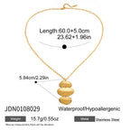 2H Irregular Pendant Earrings Necklace Non-Fading Ear Jewelry Stainless Steel Accessories