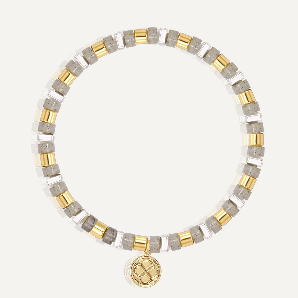 B0340 Milad Vintage Labradorite Beaded Bracelet Jewelry