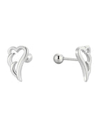 SE0187 S925Silver Angel Wings Earrings for Women Creative Design Sense Simple Cute Ear Jewelry