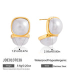 Imitation Pearl Stud Earrings Non-Fading Earrings Stainless Steel Jewelry
