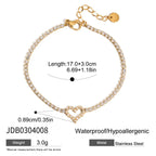 2H Stainless Steel Zircon Bracelet Jewelry Non-Fading Jewelry Bracelet for Women