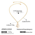 Gold-Tone Stainless Steel Necklace with Pearl Detail featuring pearl and a gold-tone finish
