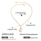 2H Stainless Steel Pearl Necklace Women's Collarbone Chain Jewelry necklace