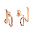 Gold-Plated Brass Double-Line Zircon Ear Cuff — design detail — jewelry finish and design detail
