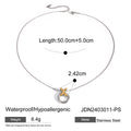 Gold-Plated Heart Enamel Choker Stainless Steel Necklace — alternate product view — jewelry finish and design detail