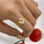 Stackable Rings for Women Design Jewelry Non-Fading Stainless Steel Rings