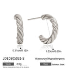 2H Geometry c Stainless Steel Earrings for Women