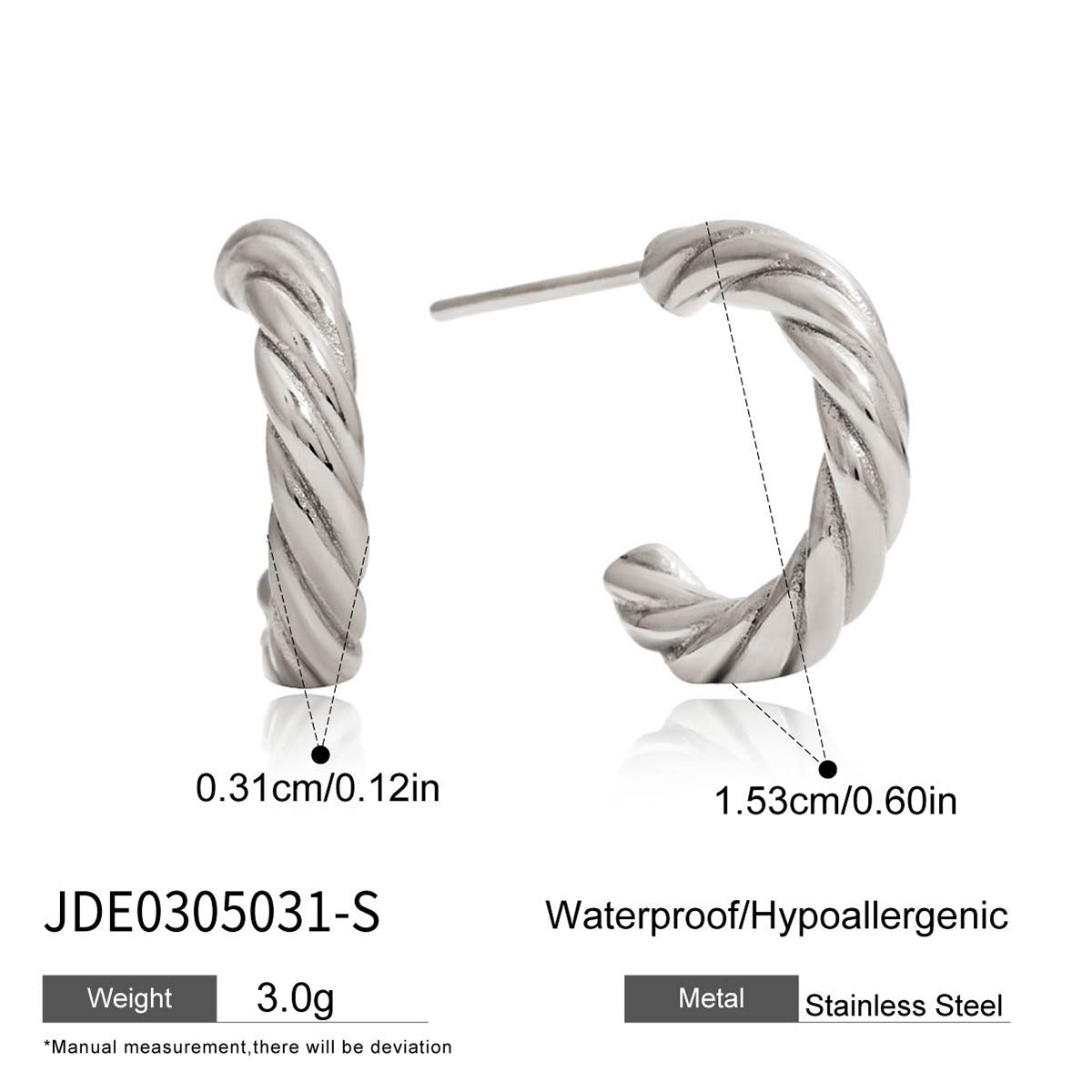 2H Geometry c Stainless Steel Earrings for Women