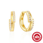 925Sterling Silver Micro Pave Zirconia8Twisted Shape Earrings Hoop Hot Sale Infinity Symbol Ear Clips Ear Jewelry