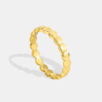 18K Gold-Plated Brass Round Ring featuring round detailing