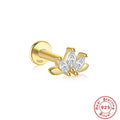 Dragonfly Zircon 16G 925 Sterling Silver Cartilage Stud — wearable scale detail — jewelry finish and design detail