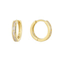 14K Gold-Plated 925 Sterling Silver Square Zircon Earrings — surface finish detail