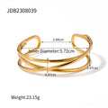 Open Profile 18K Gold-Plated Stainless Steel Cuff Bracelet — jewelry construction