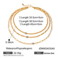 Modern Gold-Plated Stainless Steel Layered Necklace — additional product detail 38 — jewelry finish and design detail
