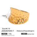 Pearl Gold-Plated Stainless Steel Ring — product profile — jewelry finish and design detail