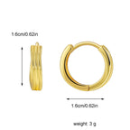 CYE0458 Minimalist Style Small Round Earrings for Women, Mori Style Copper Gold-Plated Ear Clips