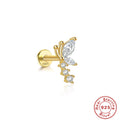 925 Sterling Silver Dragonfly Earrings 16G Multi Diamond Zircon — collection product image 06