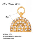 Stainless Steel Ocean Series Jewelry Accessories Heart diy Cross Pendant Necklace Pendant