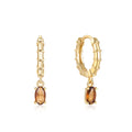 925 Sterling Silver Silver Egg Shaped Zircon Colorful Diamond Earrings — jewelry style image 05